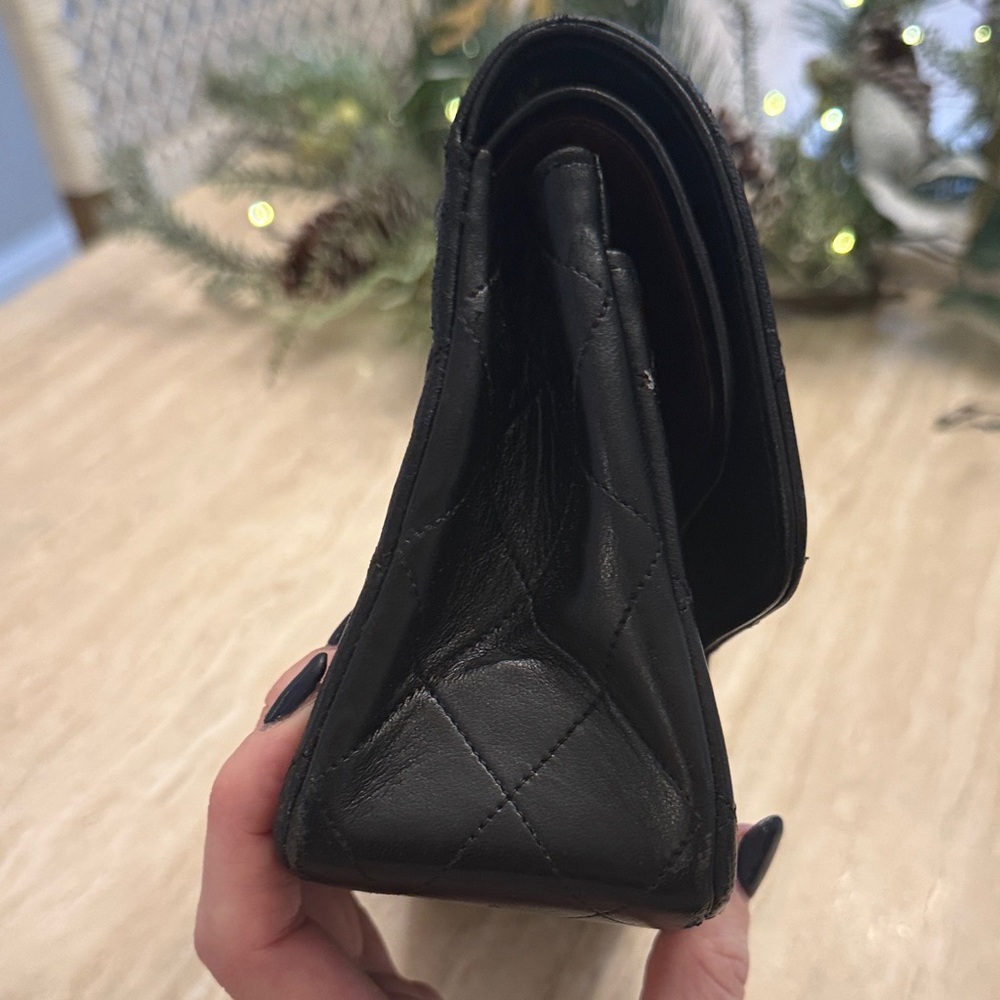 CHANEL Black Curved Flap 9” Bag - Picture 6 of 7